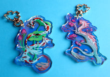 Load image into Gallery viewer, Koi Dragon Holo Acrylic Keychains