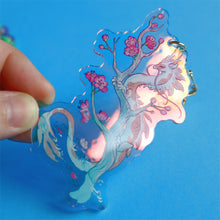Load image into Gallery viewer, Koi Dragon Holo Acrylic Keychains