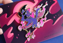 Load image into Gallery viewer, Night Flight - Witch Kitty Deluxe Enamel Pin