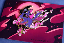 Load image into Gallery viewer, Night Flight - Witch Kitty Deluxe Enamel Pin