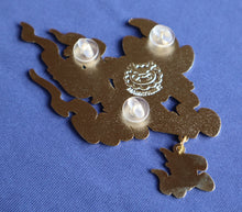 Load image into Gallery viewer, Night Flight - Witch Kitty Deluxe Enamel Pin