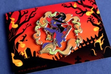 Load image into Gallery viewer, Ghostly Gaze - Witch Kitty Deluxe Enamel Pin