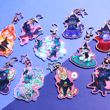 Load image into Gallery viewer, Witchy Kitty Acrylic Keychains