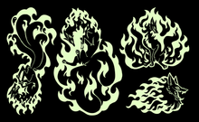 Load image into Gallery viewer, Phantomfire Fox Glow-in-the-Dark Vinyl Sticker Sheet