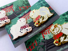 Load image into Gallery viewer, Koma Inu-style Tigerdog Enamel Pins