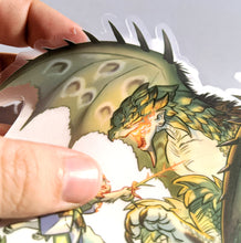 Load image into Gallery viewer, MHW Wyvern Queen 5 Inch Clear Vinyl sticker