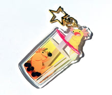 Load image into Gallery viewer, Bubble Tea Axolotl Acrylic Keychain