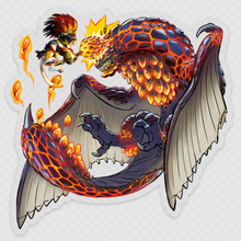 Load image into Gallery viewer, MHW Explodeyboi 5 Inch Clear Vinyl sticker