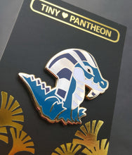 Load image into Gallery viewer, Sobek Enamel Pin (Tiny Pantheon 2018)
