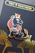 Load image into Gallery viewer, Sekhmet Enamel Pin (Tiny Pantheon 2018)