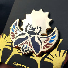 Load image into Gallery viewer, Khepri Enamel Pin (Tiny Pantheon 2018)