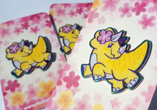 Load image into Gallery viewer, Sweet Saurian Triceratops Enamel Pin