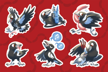 Load image into Gallery viewer, Australian Magpie Vinyl Sticker Sheet