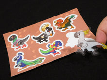 Load image into Gallery viewer, Scree! Mini Raptor (Dark BG) Vinyl Sticker Sheet