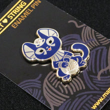 Load image into Gallery viewer, Bastet <3 String Enamel Pin (Tiny Pantheon 2017)