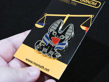 Load image into Gallery viewer, Anubis &lt;3 Omnom Enamel Pin (Tiny Pantheon 2017 version)