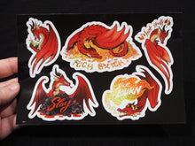 Load image into Gallery viewer, Red Dragon Vinyl Sticker Sheet
