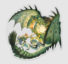 Load image into Gallery viewer, MHW Wyvern Queen 5 Inch Clear Vinyl sticker