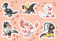 Load image into Gallery viewer, Scree! Mini Raptor (Light BG) Vinyl Sticker Sheet