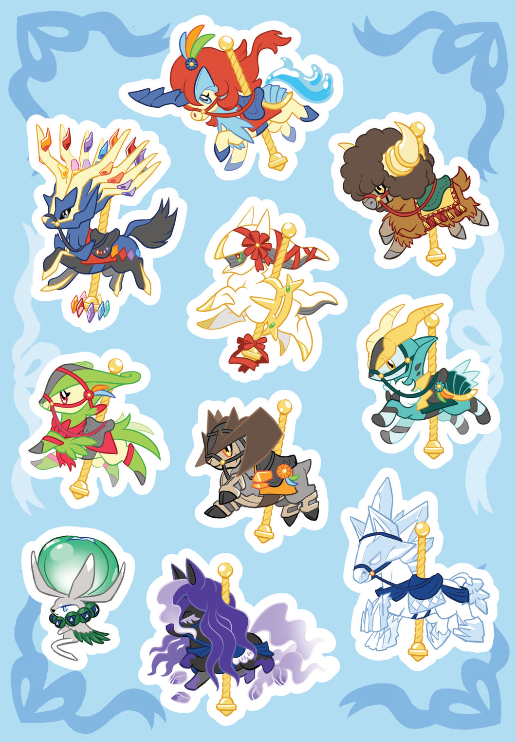 Carousel Pony Sticker Sheets