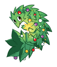 Load image into Gallery viewer, Christmas Creature Glitter Vinyl Sticker (Current Freebie)