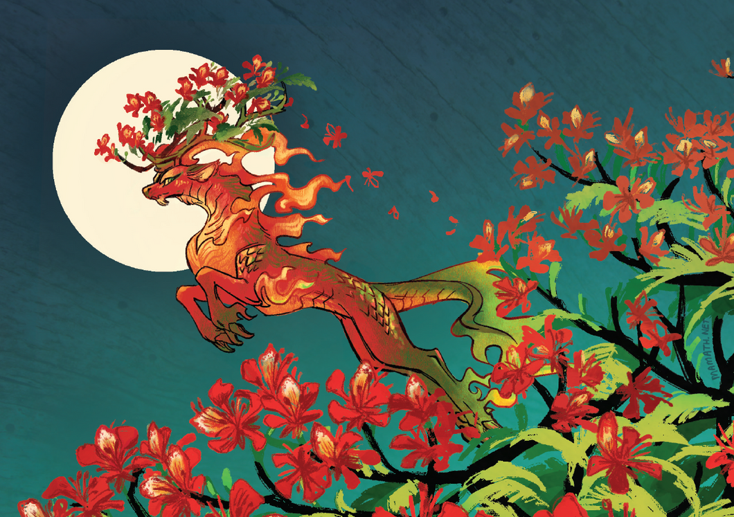 Poinciana Kirin A5 Print