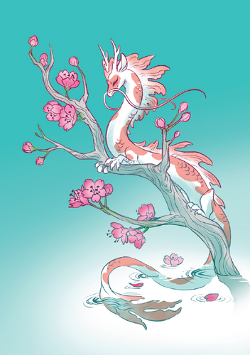 Sakura Koi A5 Print