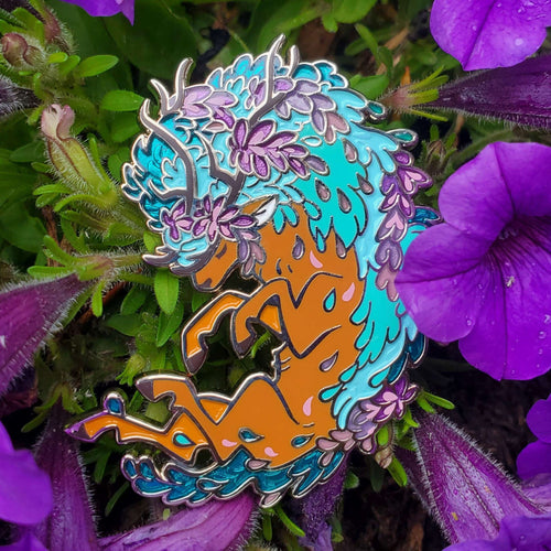 Wisteria Stag (Wild Advent) Enamel Pin