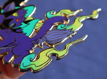 Load image into Gallery viewer, Night Flight - Witch Kitty Deluxe Enamel Pin