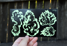 Load image into Gallery viewer, Spook Ghost Fox Glow-in-the-Dark Vinyl Sticker Sheet