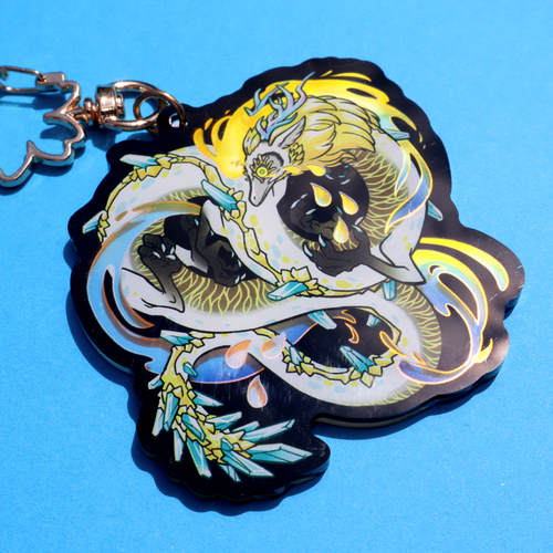 Light Dragon Holo Acrylic Keychain