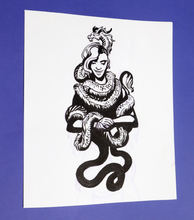 Load image into Gallery viewer, Dragon Tamer Inktober Original Ink Drawing