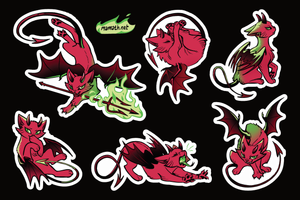 Angel and Devil Kitty Vinyl Sticker Sheets