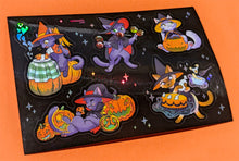 Load image into Gallery viewer, Witch Kitties: Sweet Treats! Holo Vinyl Sticker Sheet (2024)