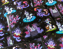 Load image into Gallery viewer, Witchy Kitties Holo Vinyl Sticker Sheet (2021)