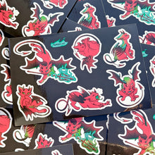 Load image into Gallery viewer, Devil Kitty Metallic Vinyl Sticker Sheet
