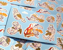 Load image into Gallery viewer, Angel Kitty Metallic Vinyl Sticker Sheet