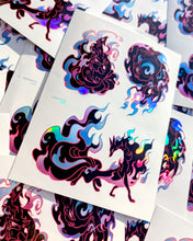 Load image into Gallery viewer, Phantomfire Fox (White BG) Holo Vinyl Sticker Sheet