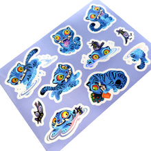 Load image into Gallery viewer, Kpop Critters Holo Vinyl Sticker Sheet