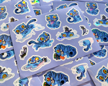 Load image into Gallery viewer, Kpop Critters Holo Vinyl Sticker Sheet