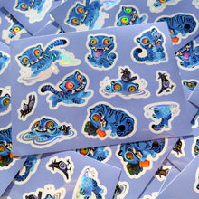 Load image into Gallery viewer, Kpop Critters Holo Vinyl Sticker Sheet