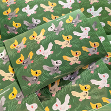 Load image into Gallery viewer, Rawr! Cockatiel Microraptor Vinyl Sticker Sheet