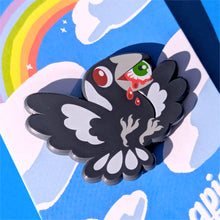 Load image into Gallery viewer, Murderbird Magpie Enamel Pin