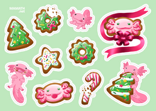 Load image into Gallery viewer, Snaxolotls: Festive Feast Vinyl Sticker Sheet