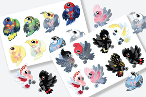 Aussie Parrots Vinyl Sticker Sheets