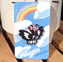 Load image into Gallery viewer, Murderbird Magpie Wood Pin