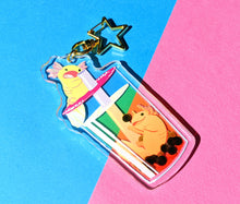 Load image into Gallery viewer, Bubble Tea Axolotl Acrylic Keychain