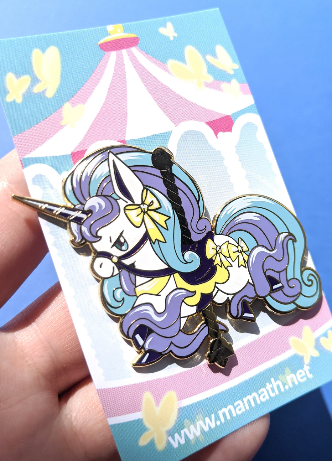 Carousel Fairy Unicorn Hard Enamel Pin