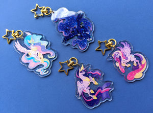 MLP Alicorn Princess Quartet Acrylic Keychains