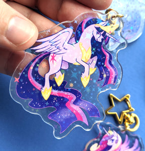 MLP Alicorn Princess Quartet Acrylic Keychains